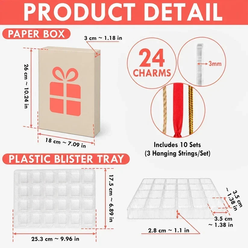 2026 Mountain Forest Rucksack Labrador Überraschungsbox – 24-tägiger festlicher Countdown, Überraschungsbox mit Acryl-Anhängern – Geschenk für Hundeliebhaber 5
