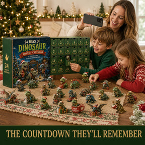 24 Tage Dinosaurier-Weihnachts-Adventskalender – 24 Sammelfiguren von Dinosauriern & weihnachtliche Überraschungen 2