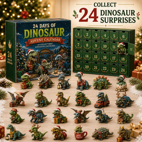 24 Tage Dinosaurier-Weihnachts-Adventskalender – 24 Sammelfiguren von Dinosauriern & weihnachtliche Überraschungen 4