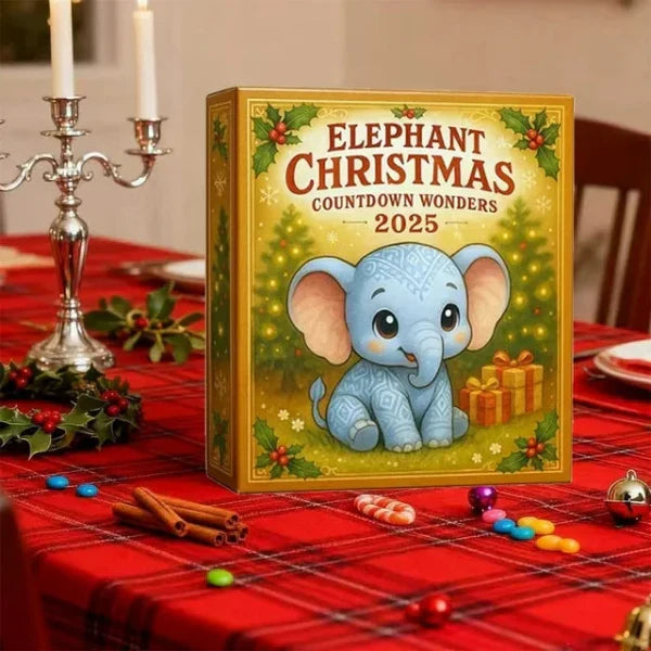 Adventskalender 2025 mit Elefanten-Weihnachtsbaum 2