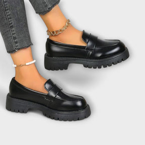Damen Mokassins mit orthopädischem Design und satinierter Ferse
