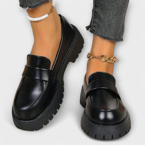 Damen Mokassins mit orthopädischem Design und satinierter Ferse