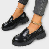 Damen Mokassins mit orthopädischem Design und satinierter Ferse