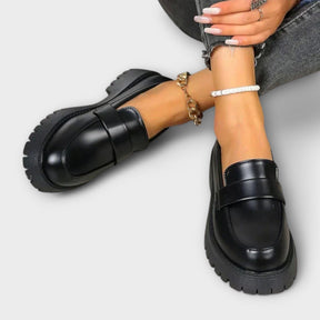 Damen Mokassins mit orthopädischem Design und satinierter Ferse
