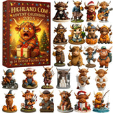 🐮Hochlandrind-Adventskalender 2025🎄 - 3D handgefertigte Hochlandrind-Puppe (24 Teile) 0