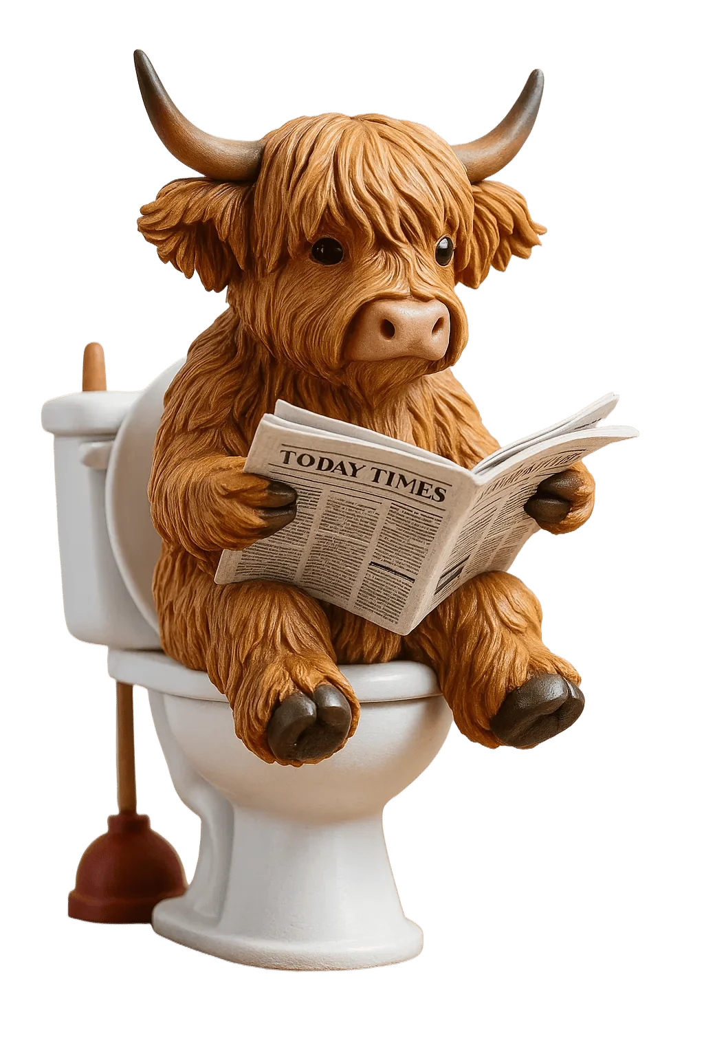 🐮Hochlandrind-Adventskalender 2025🎄 - 3D handgefertigte Hochlandrind-Puppe (24 Teile) 3