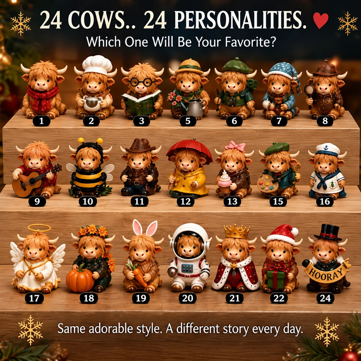 ⏳ Letzter Tag: 49 % Rabatt – 🐮 24-tägiger Adventskalender mit Hochlandrindern 3
