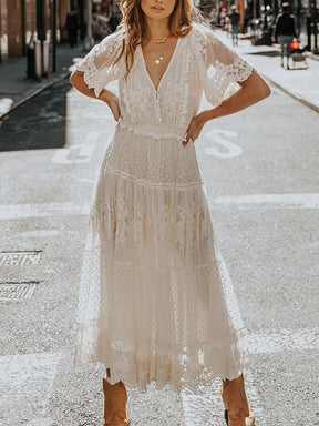 Damen Maxikleid mit Plissee | Ärmelloses Design in Maxilänge