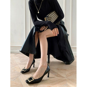 Narella™ | Elegante Sandalen mit mittelhohem Absatz und quadrater Zehenpartie